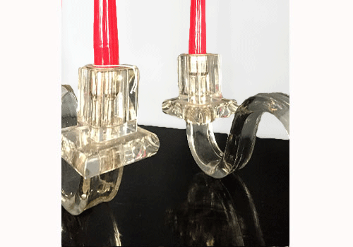 coppia candelabri anni30 in cristallo candele rosse p2 018 C 1