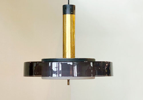 lampada a sospensione vintage anni50 in vetro e perspex p1 003 SO 1