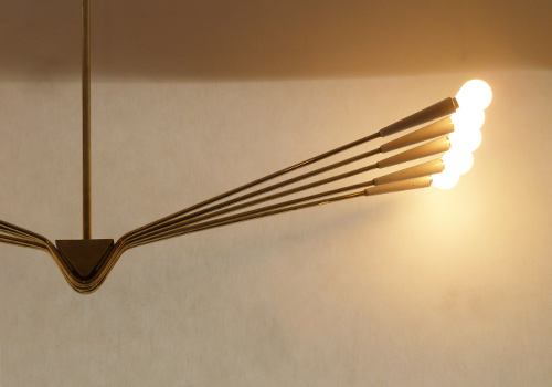 lampadario lampada a sospensione a 10 luci anni50 stilnovo p1 001 SO 1
