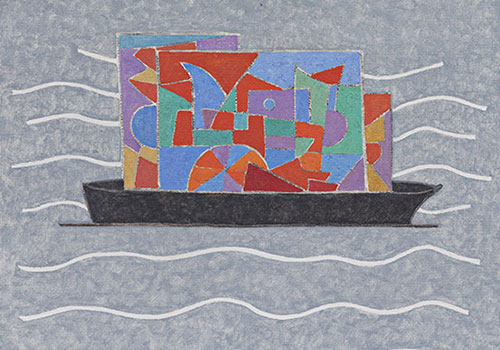 quadri in barca olio su tela francesco casorati p 016 FC 1