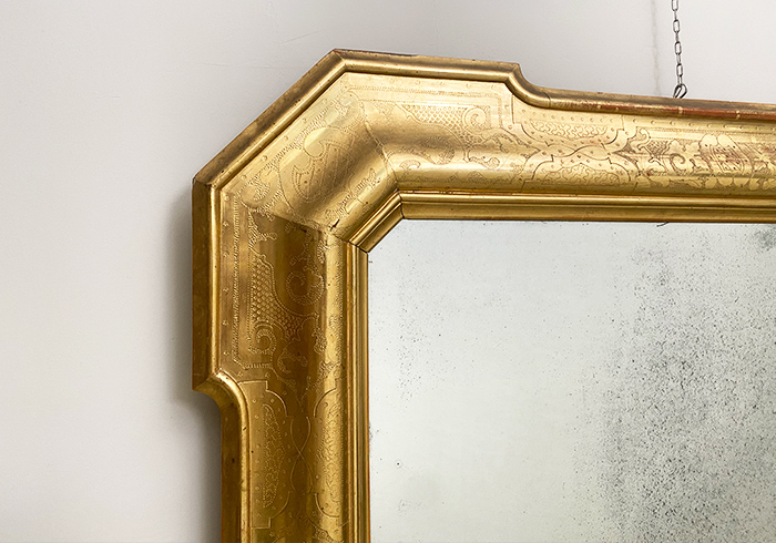 specchiera antica dell ottocento XIX secolo a vassoio p2 014 CO 1