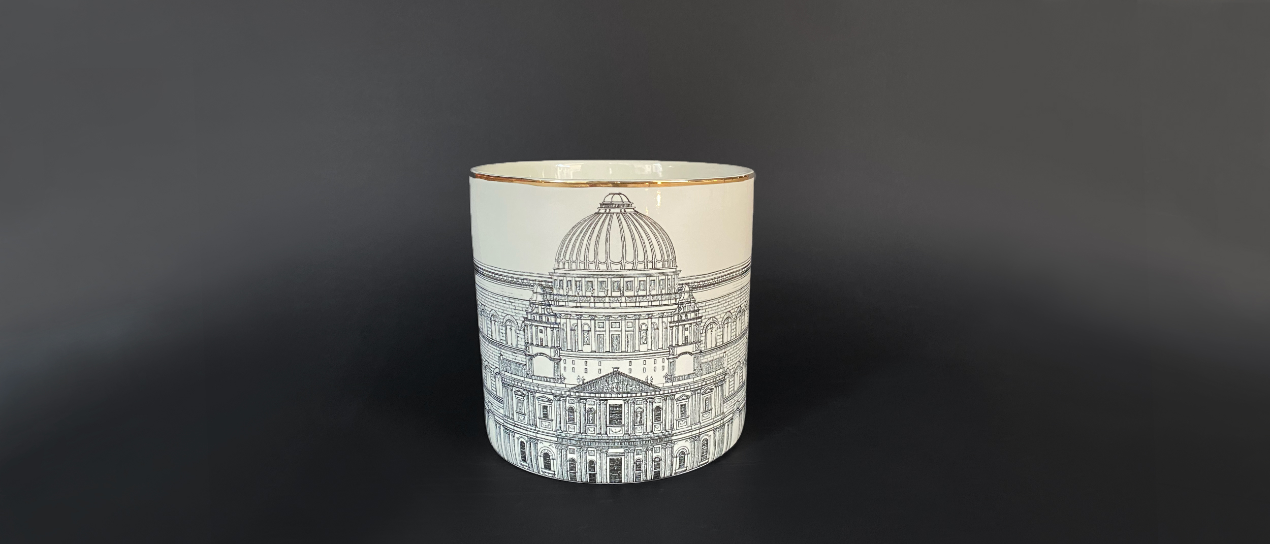 vaso in ceramica anni50 nello stile di fornasetti 089 C(2)