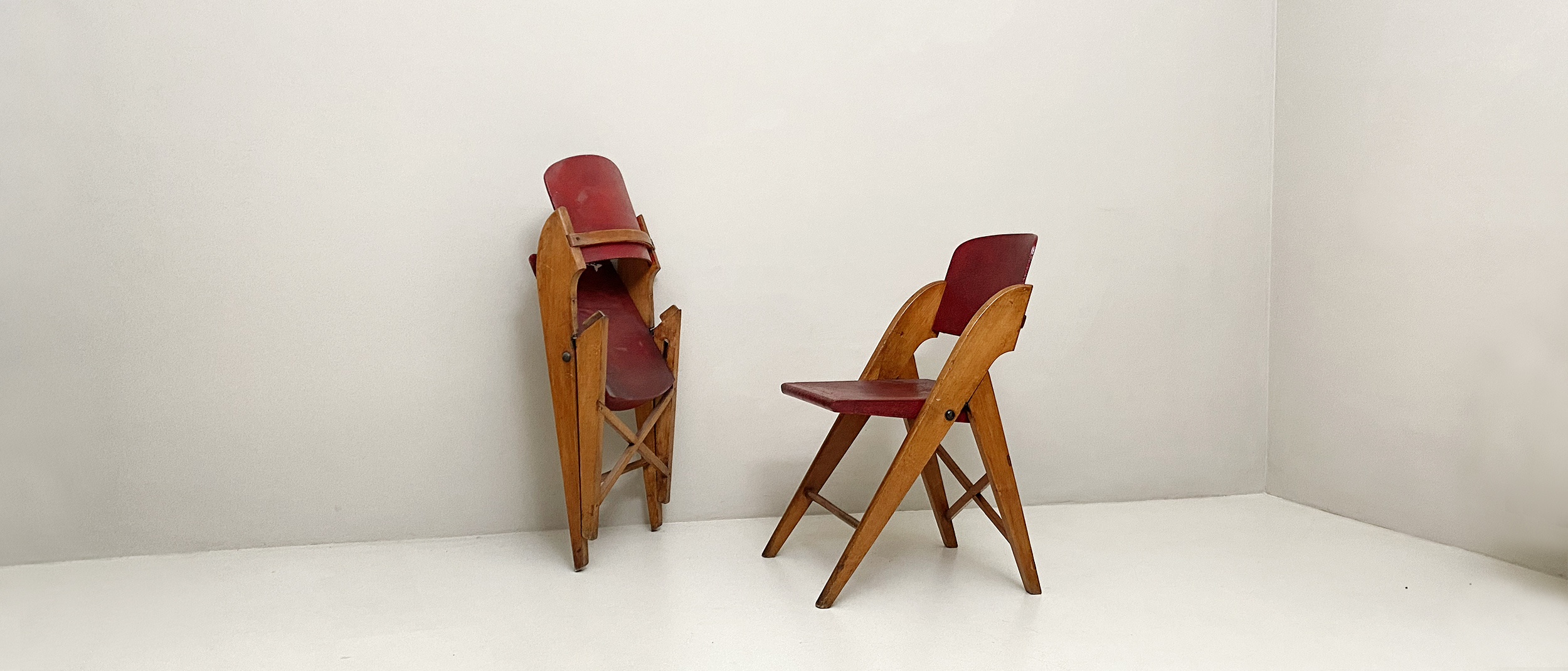 4 sedie anni50 modernariato francese 048 SE