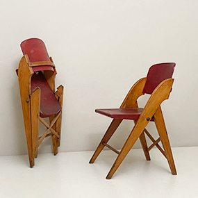4 sedie anni50 modernariato francese a 048 SE