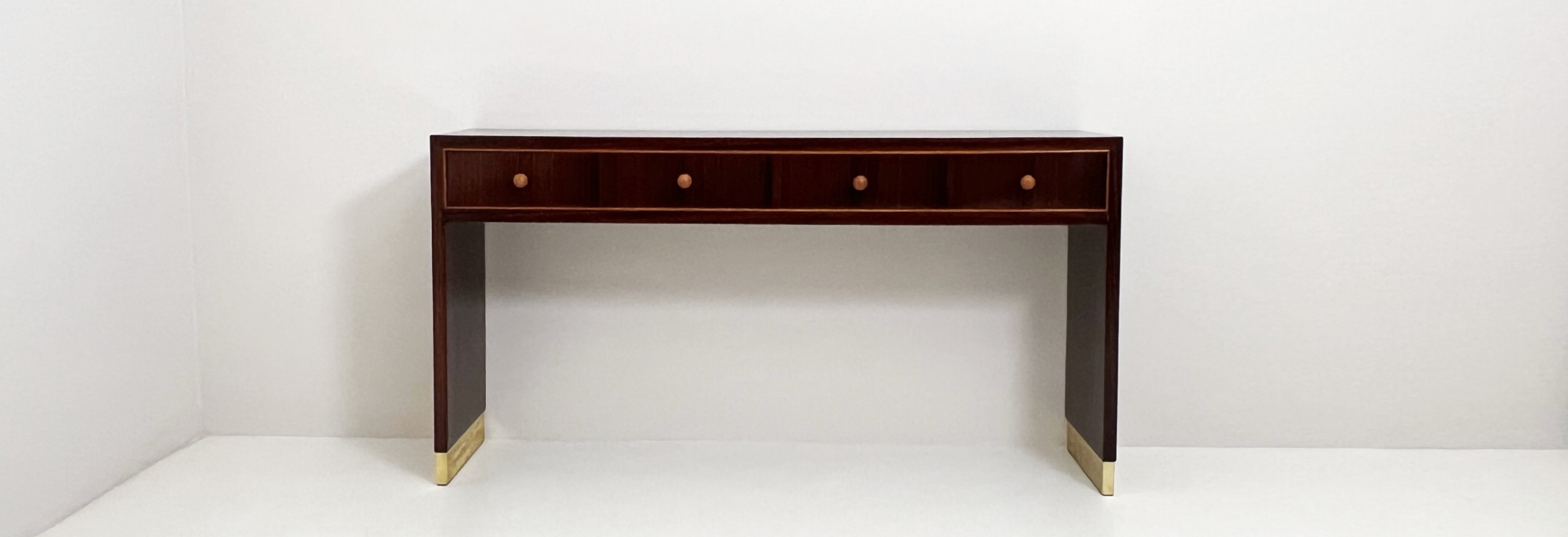 Consolle déco palissandro ottone 4cassetti 031 CN