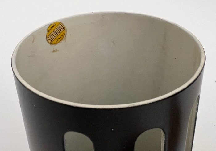 Faretti Stilnovo 1960 ottone metallo nero P1 034 A 2