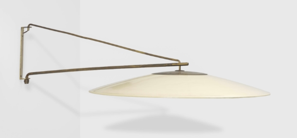 Lampada da parete Gio Ponti anni50 ottone laccato A 037 A