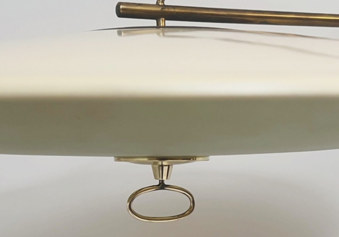 Lampada da parete attrib Gio Ponti anni50 ottone laccato P1 037 A 2