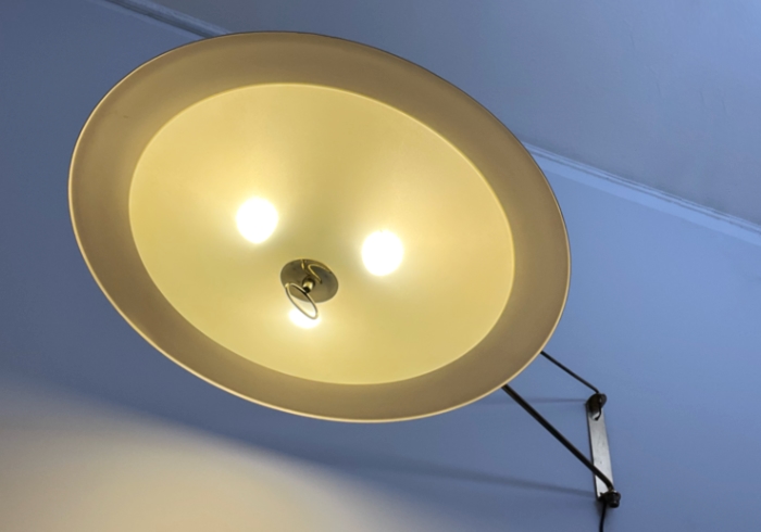 Lampada da parete attrib Gio Ponti anni50 ottone laccato P1 037 A 4