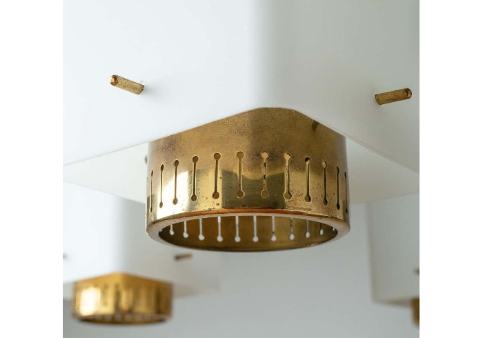 Lampadario anni50 stilnovo in vetro e ottone p1 030 SO 3