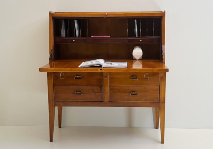 Mobile ribalta Osvaldo Borsani legno ciliegio ottone Arredamenti Borsani Varedo fine anni 40 P1 068 M 1