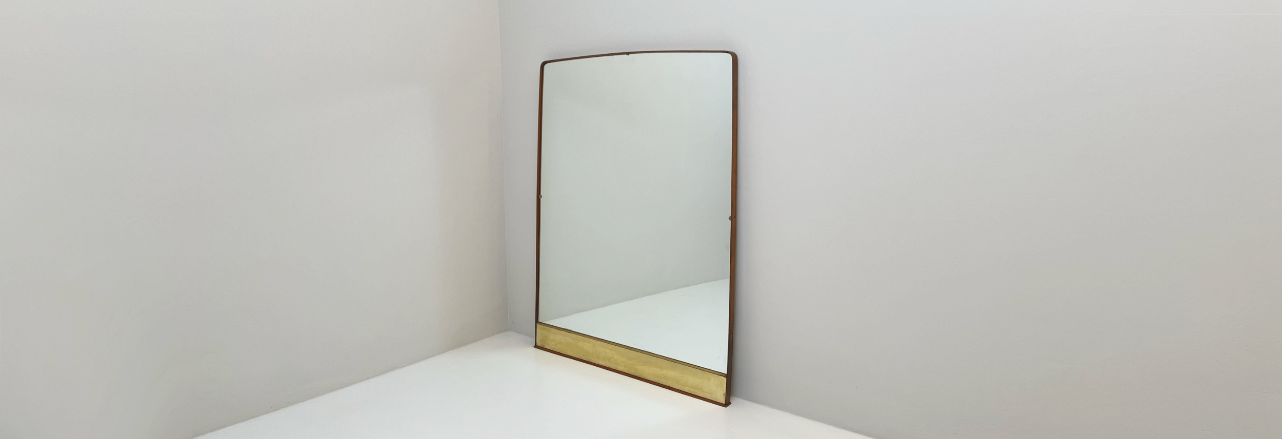 Specchiera anni 50 noce ottone 031 CO