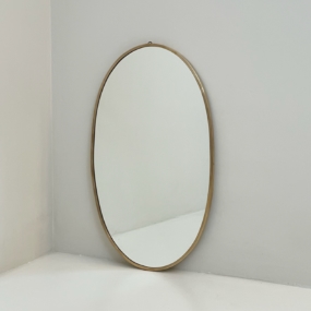 Specchiera ovale anni60 cornice ottone A