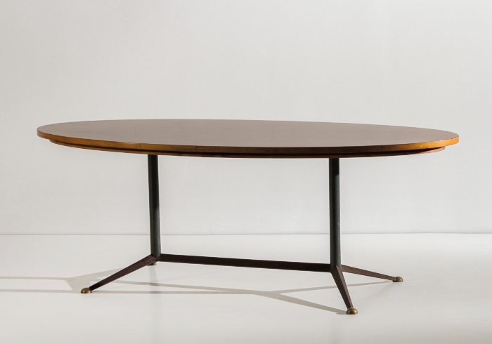 Tavolo noce ferro allungabile Albini Helg Rinascente Triennale 1951 P1 052 T 1