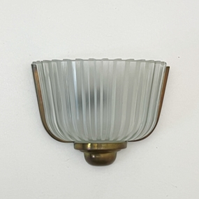 applique anni30 in vetro e ottone attribuita ad archimede seguso a 011 A