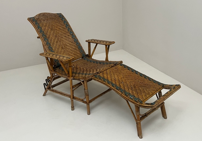 chaise longue vintage in midollino francia anni40 p2 028 E 2
