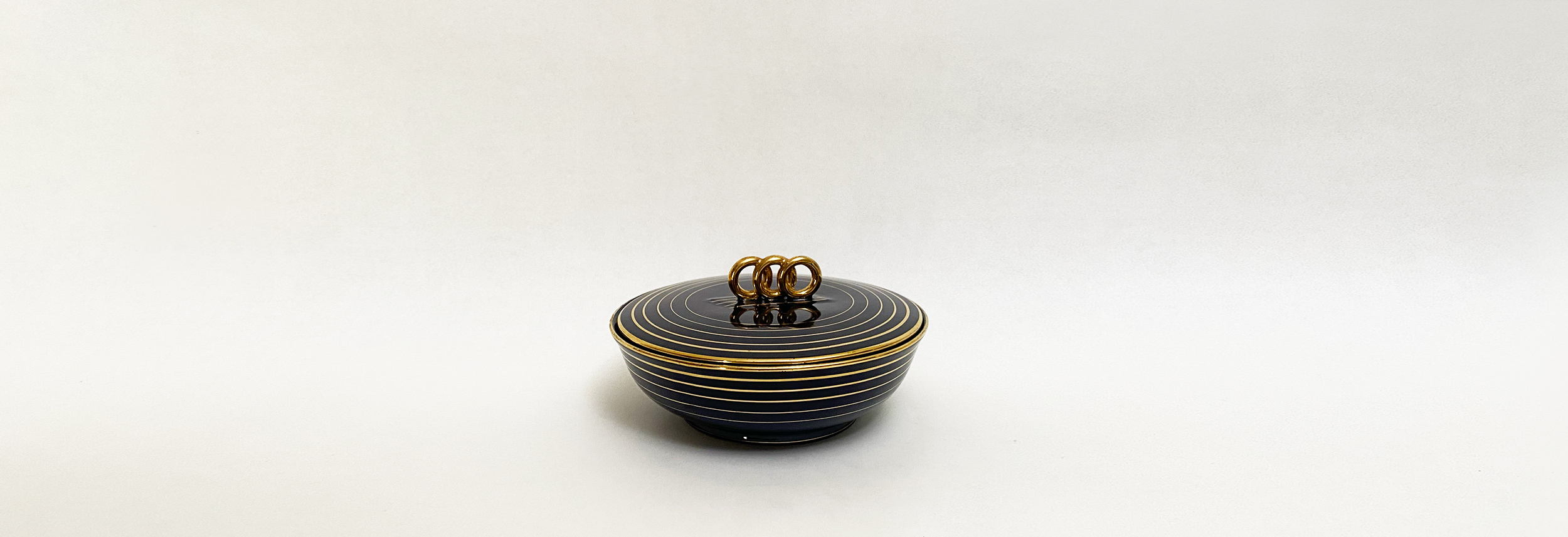 ciotola anni50 in ceramica smaltata e dorata richard ginori 066 C