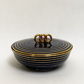 ciotola anni50 in ceramica smaltata e dorata richard ginori a 066 C