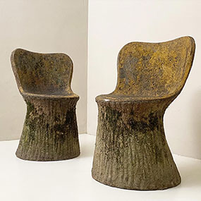 coppai di sedie vintage in cemento anni50 a 053 SE