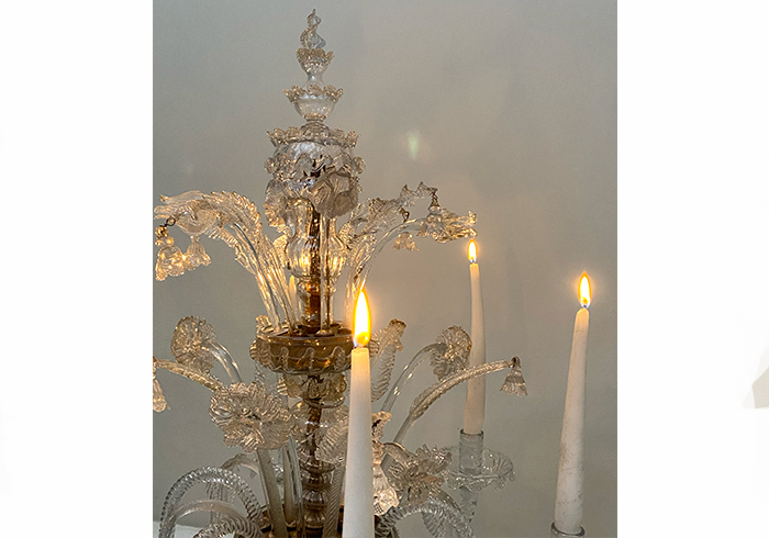 coppia candelabri antichi in vetro venezia meta ottocento p1 103 C 3