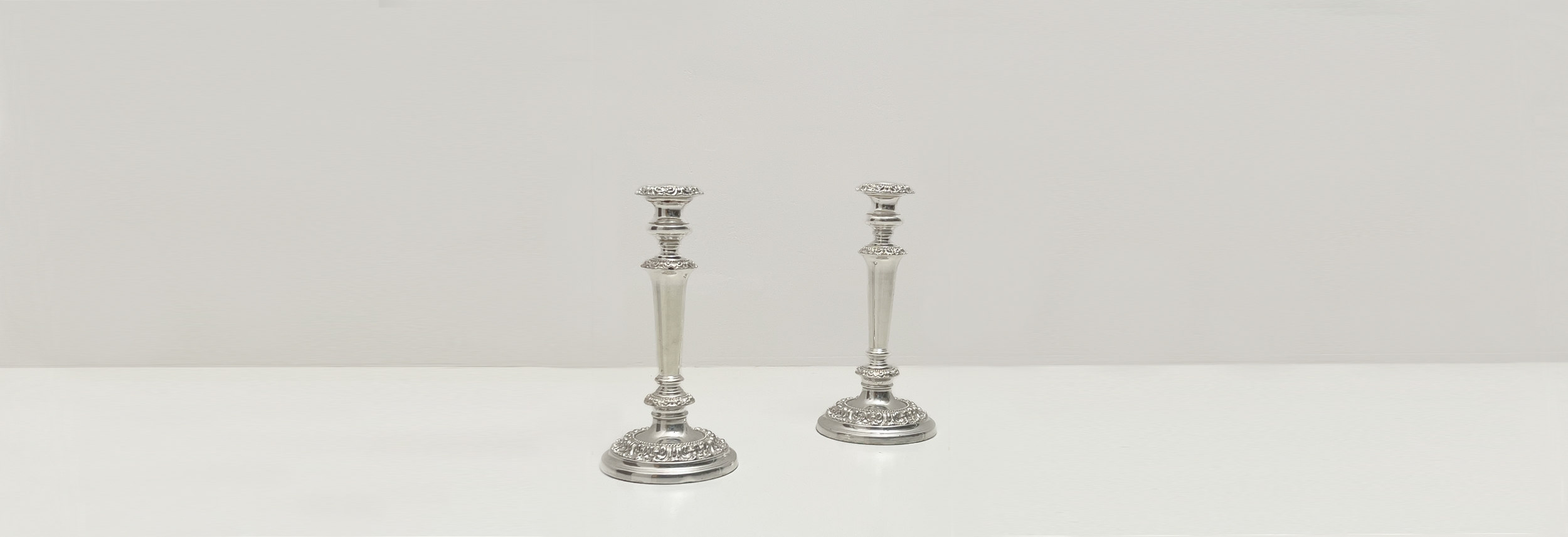 coppia candelabri fine ottocento tardo vittoriano in argento sheffield 131 C