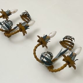 coppia di appliques in ferro battuto anni30 a 017 A