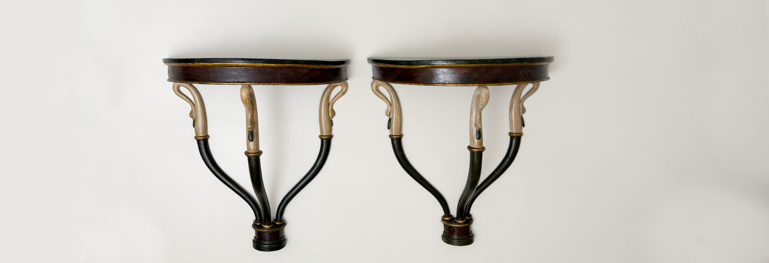 coppia di eleganti consolle antiche periodo impero 031 CN(2)