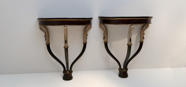 coppia di eleganti consolle antiche periodo impero a2 031 CN