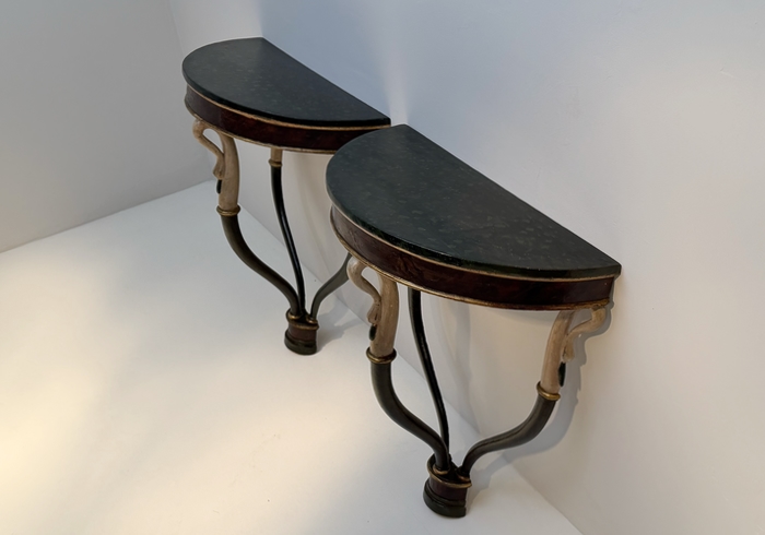 coppia di eleganti consolle antiche periodo impero p1 031 CN 1