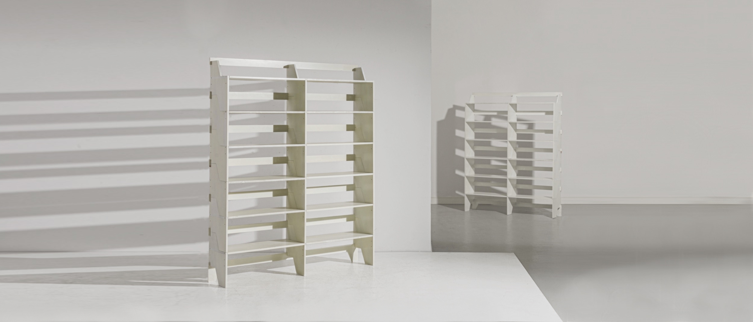 coppia di librerie modulari design renato forti per frangi anni50 055 M(2)