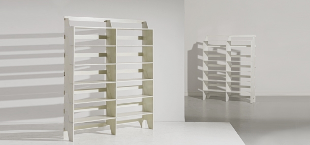 coppia di librerie modulari design renato forti per frangi anni50 a 055 M