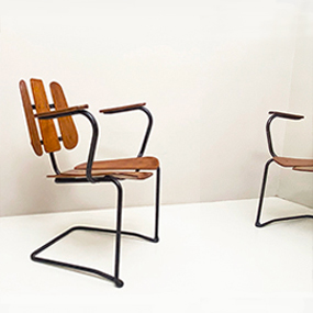 coppia di sedie vintage design svedese Herman Perssons per Manufaktur Bjarnum a2 034 SE
