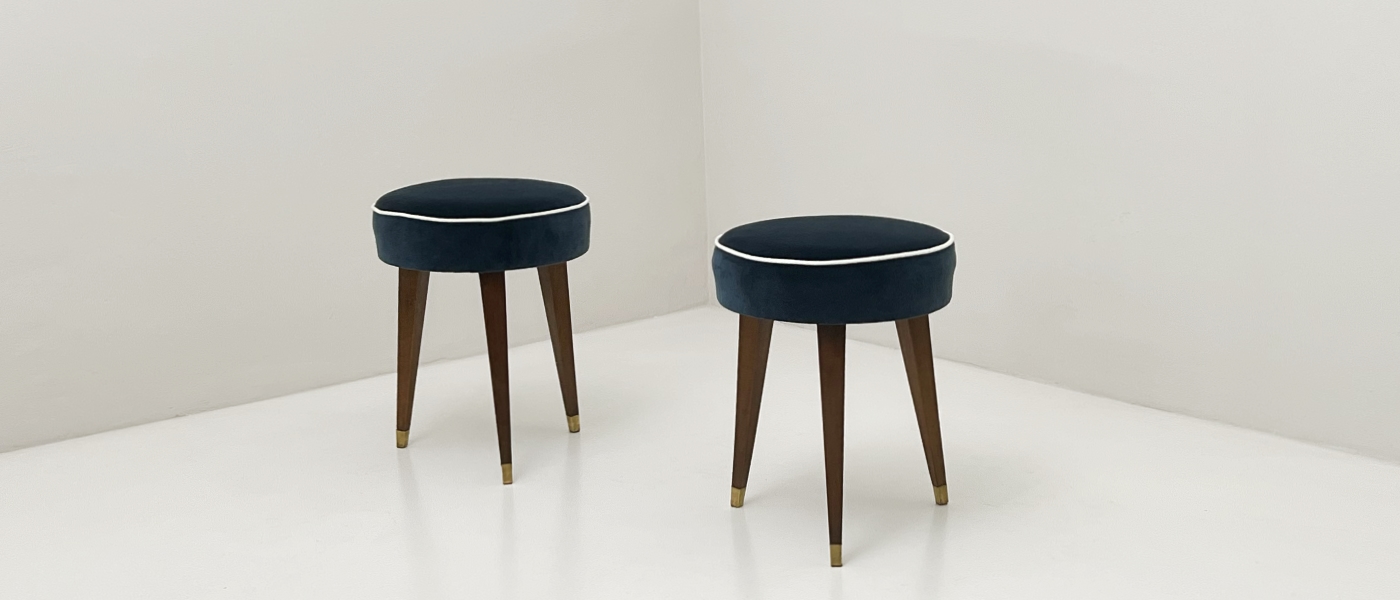 coppia di sgabelli anni50 attrib a gio ponti 101 SE