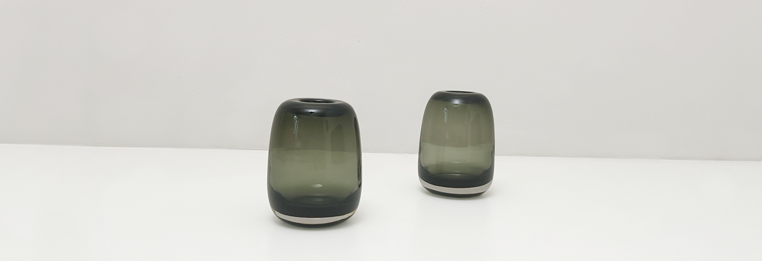 coppia di vasi in vetro di murano anni60 113 C(2)