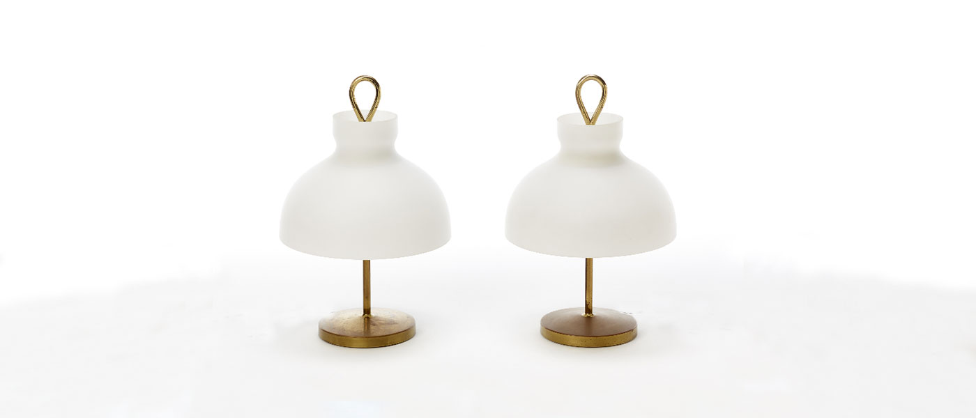 coppia lampade da tavolo anni50 arenzano ignazio gardella produzione azucena milano 1956 036 L