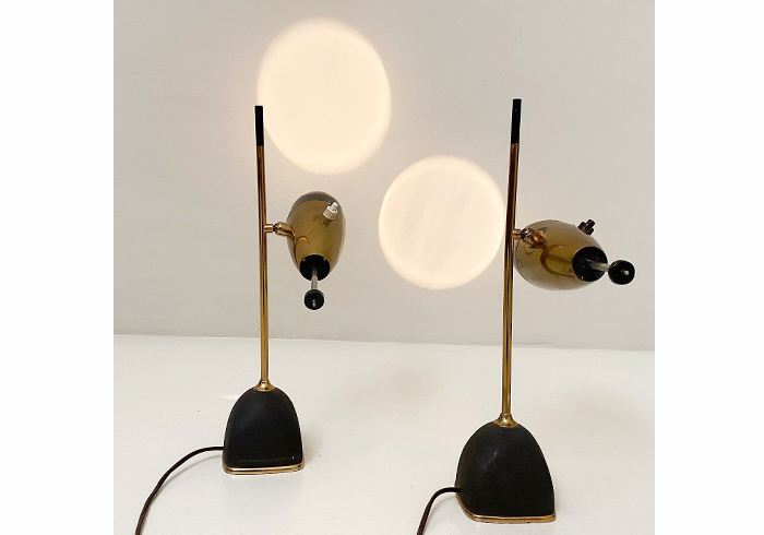 coppia lampade vintage anni50 design oscar torlasco per lumi p4 053 L 2