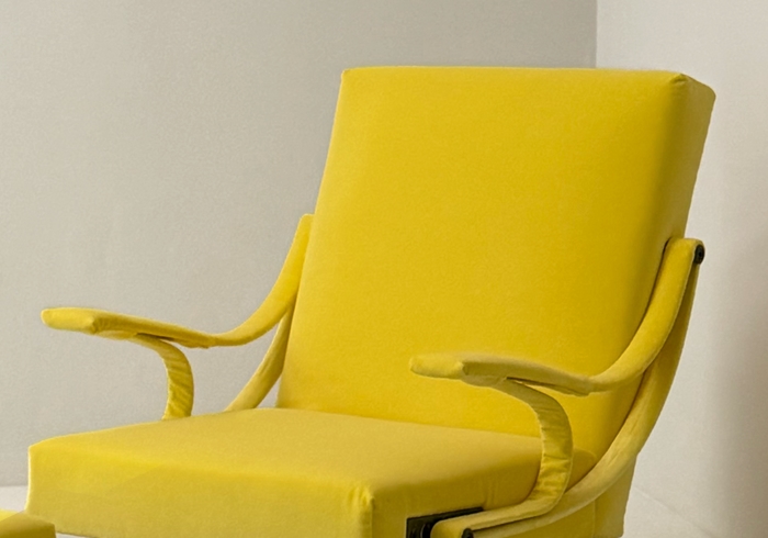 coppia poltrone e pouf modello digamma design ignazio gardella p3 026 PO 1