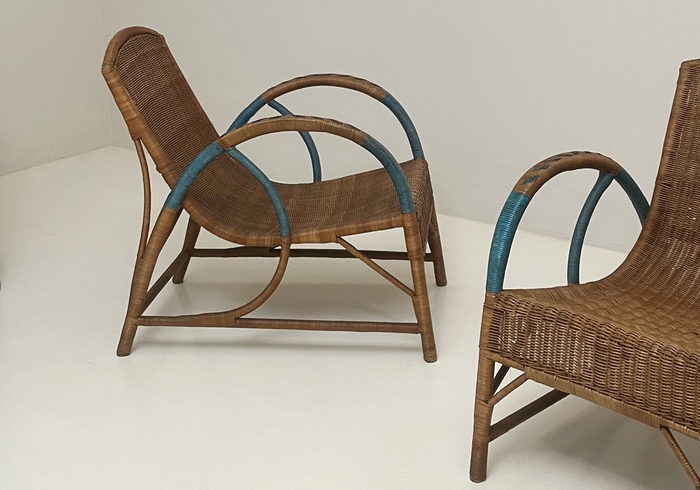 coppia poltrone in bambu e vimini anni50 p 061 PO 1