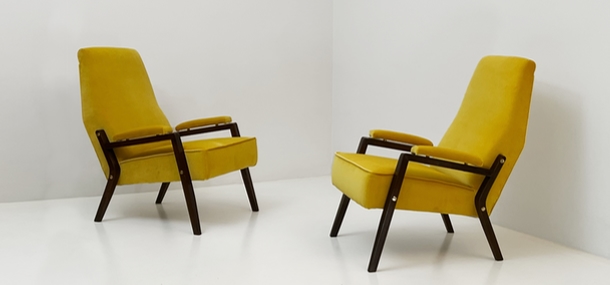 coppia poltrone vintage anni50 a 114 PO