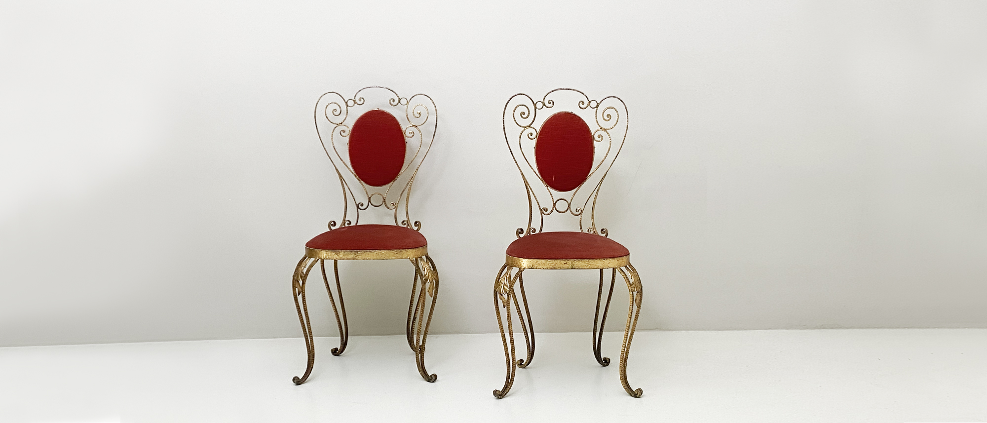 coppia sedie dorate anni50 retro 096 SE(3)