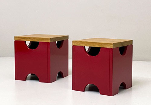 coppia tavolini stile ettore sottsass p1 012 TV 1