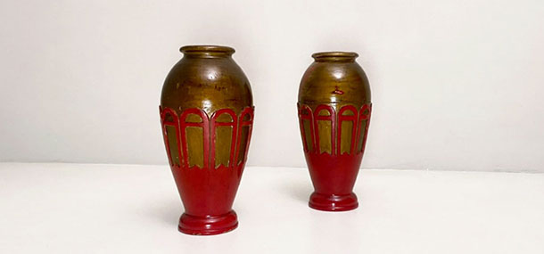 coppia vasi art deco anni30 a 118 C