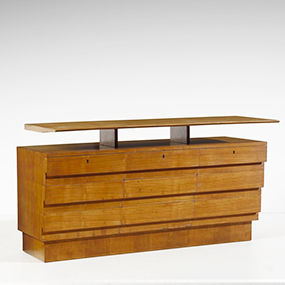 credenza vintage anni50 in legno di rovere designed by umberto nordio ebanisteria florit a 060 M