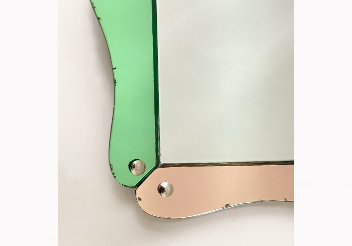 elegante specchiera anni40 in vetro colorato p1 013 CO 2