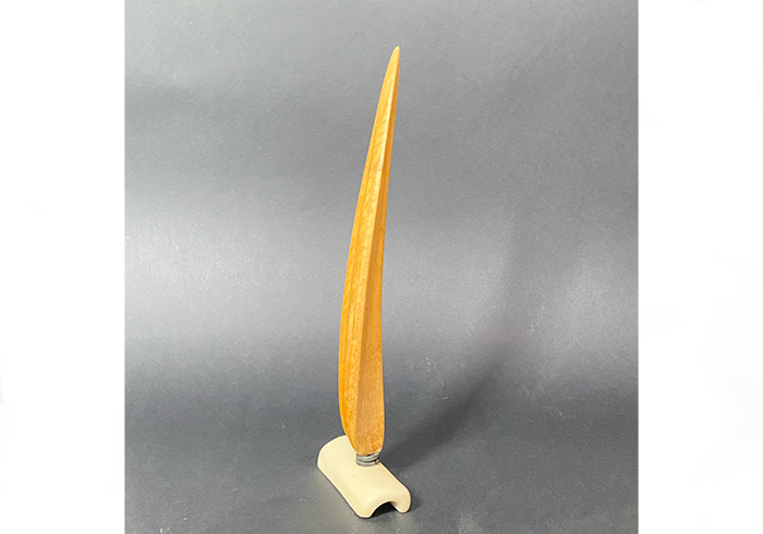 foglia uno di due legno di ciliegio scultura moderna anni 80 gianfranco fracassi p1 006 GF 2