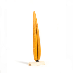 foglia uno di due legno di ciliegio scultura moderna anni 80 gianfranco fracassi a 006 GF