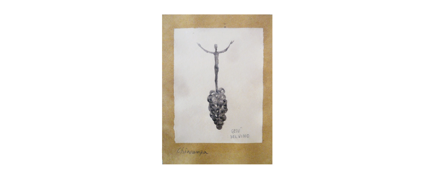 gesu del vino china giapponese su carta disegno opera di amrcello chiarenza 018 MC
