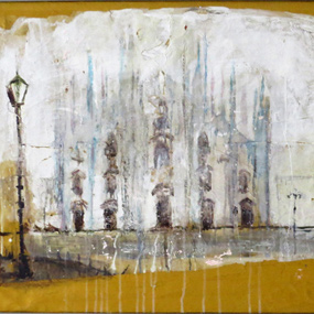 giovanni cerri piazza del duomo olio arte contemporanea a 007 GC