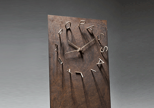 il tempo passa orologio scultura in bronzo marcello chiarenza arte contemporanea p 033 MC 1