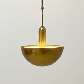 lampada a sospensione anni40 in ottone attrib a marcello piacentini a 031 SO